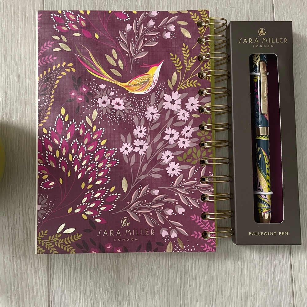 Sara Miller Travel Mug, Notebook & Pen-Haveli Gardens - Picture 5 of 8